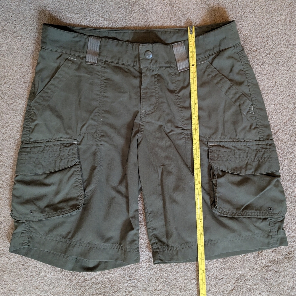 Columbia Women's Cargo Shorts Army Olive Green 6 - Picture 4 of 7
